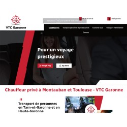 Site vitrine réalisé pour un vtc