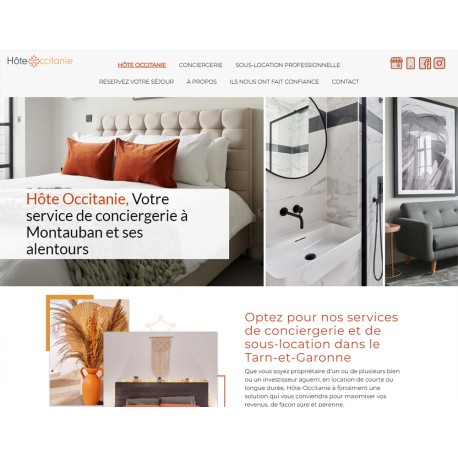 Site vitrine réalisé pour une conciergerie